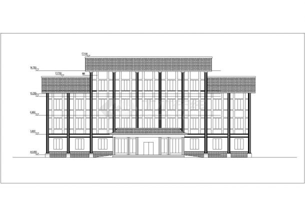 某地区地上四层框架结构宾馆建筑设计方案-图二