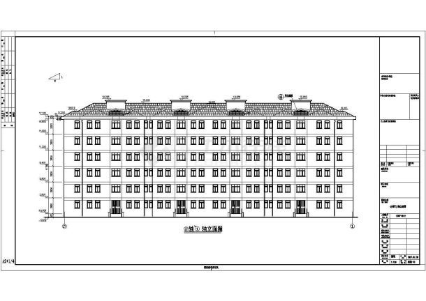 江苏某地区六层纯住宅楼建筑设计方案图纸-图一