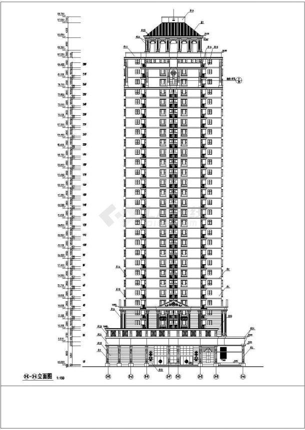 深圳某28层商住楼建筑设计施工图-图二