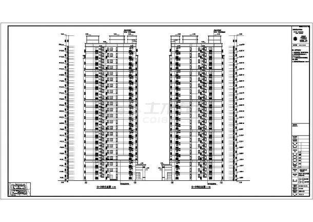 新疆某地22高层住宅楼建筑方案设计图-图二