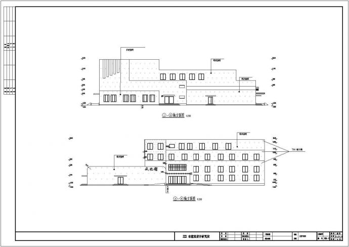 学生课程设计某中型市民文化馆建筑设计方案图_图1