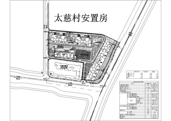 某地小区安置房附加十二班幼儿园规划方案图_图1