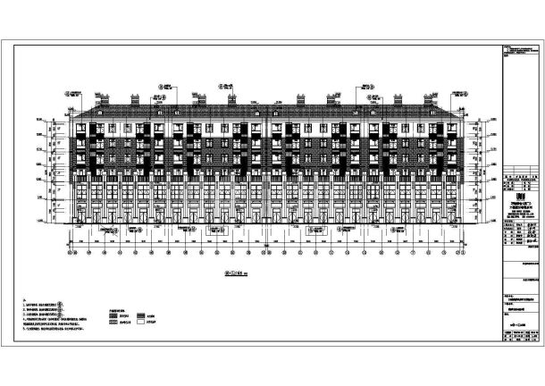 某小区6层框架结构商住楼建筑设计施工图-图一