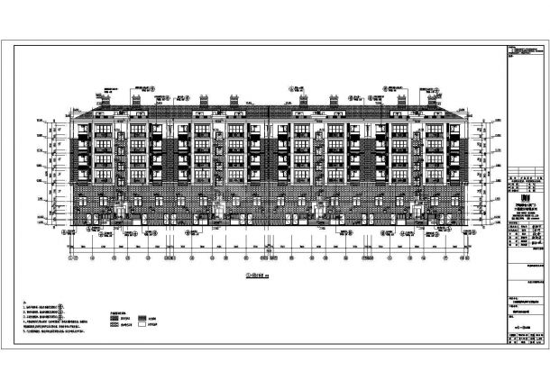 某小区6层框架结构商住楼建筑设计施工图-图二