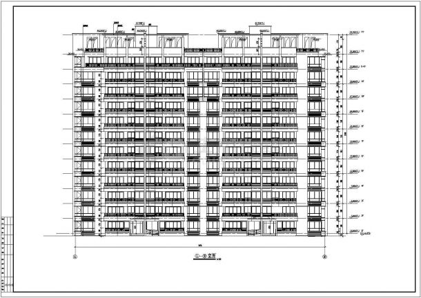 某地区11层剪力墙结构住宅楼建筑设计方案图纸-图一