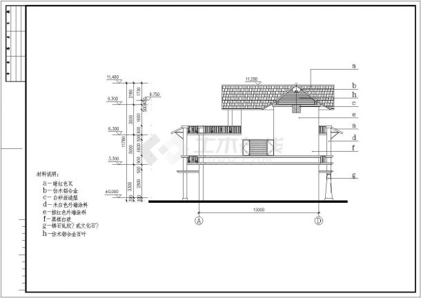 广州某小区三层连拼别墅建筑设计方案-图二