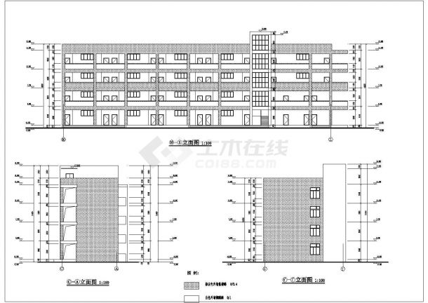 某小学五层框架结构教学楼建筑设计方案图-图二