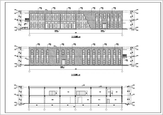 某地大型工厂二层食堂建筑设计施工图_图1