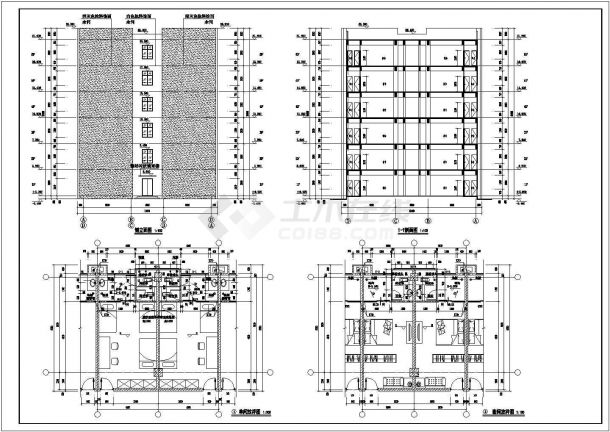 某大型工厂六层宿舍楼建筑设计施工图-图二