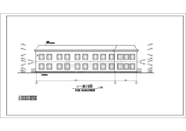 某伊斯兰民族风格二层教学楼建筑设计方案图纸-图二