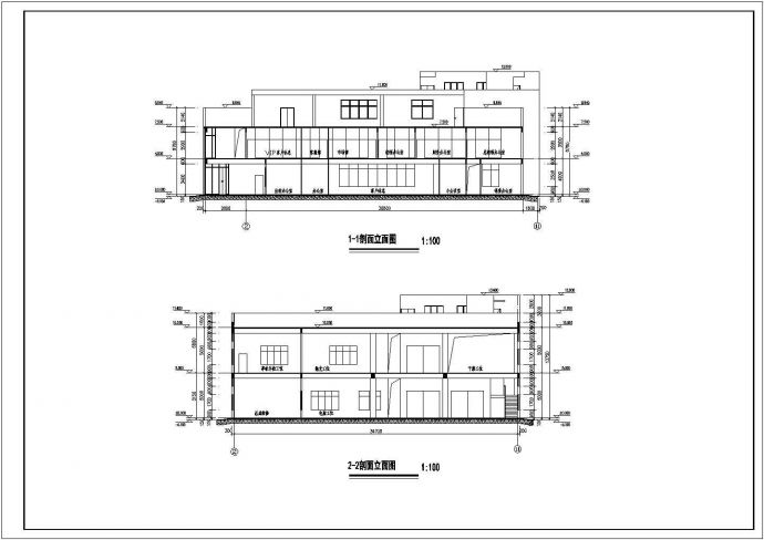 某城市二层汽车4S店建筑设计方案图纸_图1
