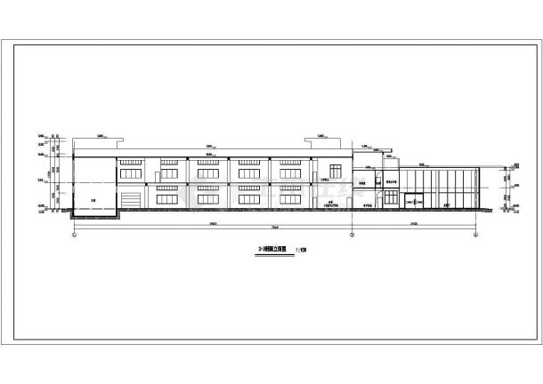 某城市二层汽车4S店建筑设计方案图纸-图二