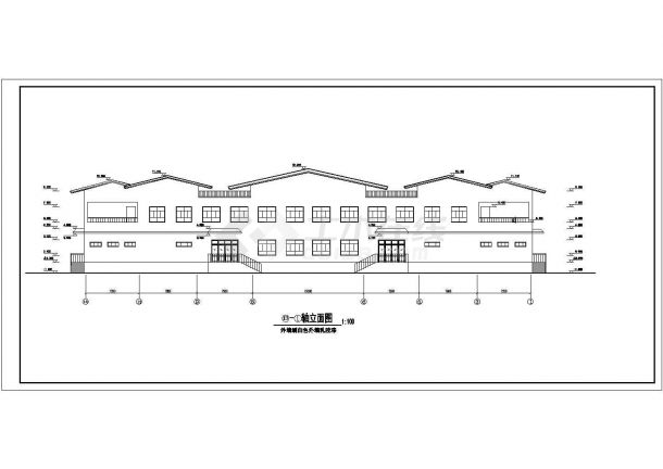 某地区两层餐厅综合楼建筑设计方案图纸-图二