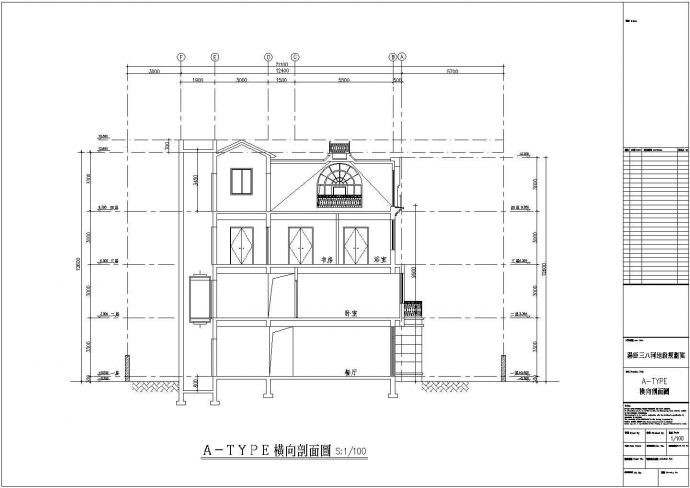 汤臣三八河某三层砖混别墅建筑设计方案图_图1