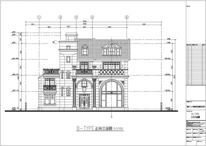 某地区三层带夹层别墅建筑设计方案图纸_图1