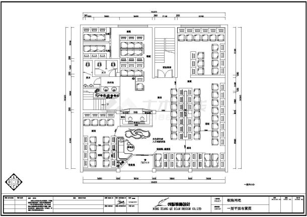 银海网吧全面装修设计全套施工图纸-图一