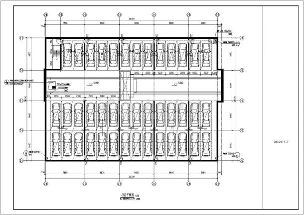 某住宅小区三层机械车库建筑设计方案图纸-图二