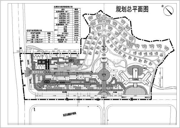 某城市旅游度假小区总平面初步规划方案-图一