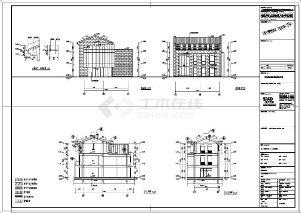 某地三层小型商业楼建筑设计施工图-图二