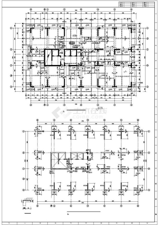 重庆地区某框支剪力墙高层住宅楼结构图纸-图二