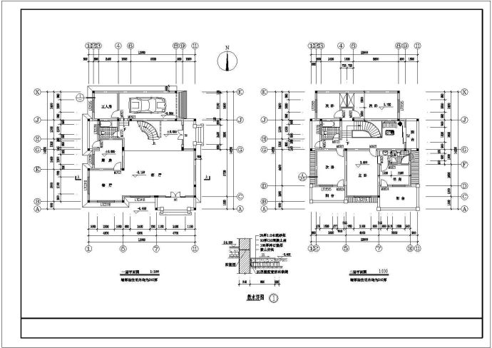 某地区二层框架结构建筑设计方案图_图1