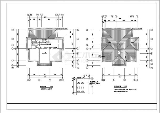 某地区二层框架结构建筑设计方案图-图二