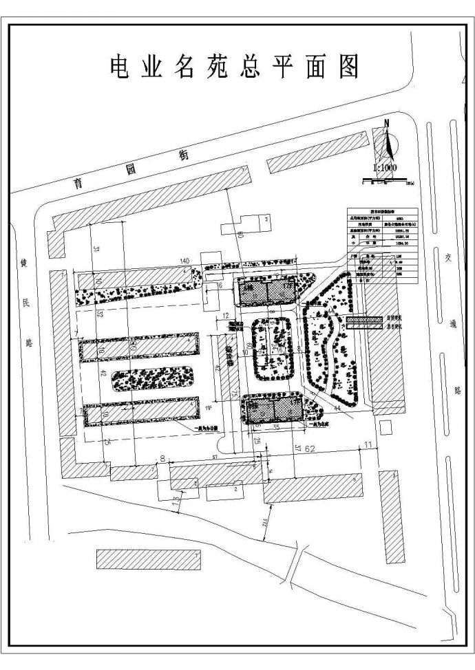 北安市电业局规划设计总平面布置图_图1