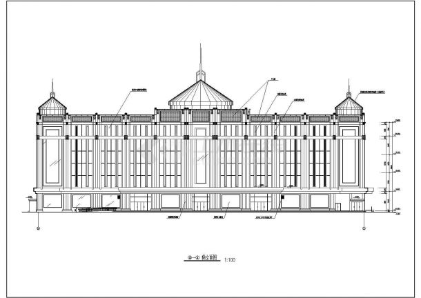 信阳某五层大型商场建筑设计施工图-图二