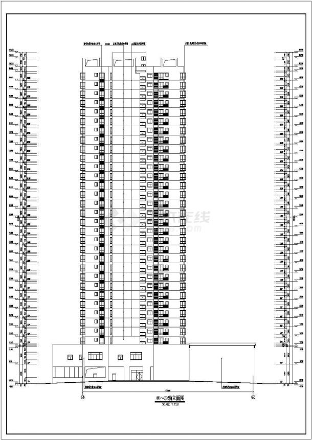 某城市32层商业住宅楼建筑设计方案-图二