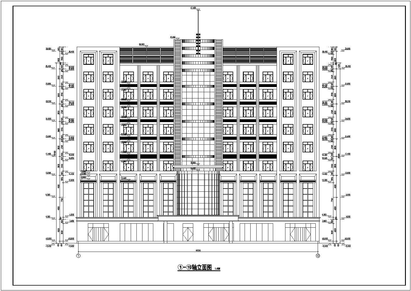 某地九层综合大型酒店建筑设计方案