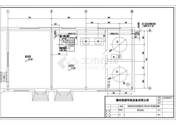 某二氧化氯发生器外形尺寸图及平面布置图-图一