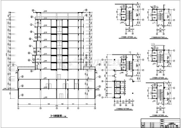 某地区地下一层地上九层框架结构酒店建筑施工图-图二