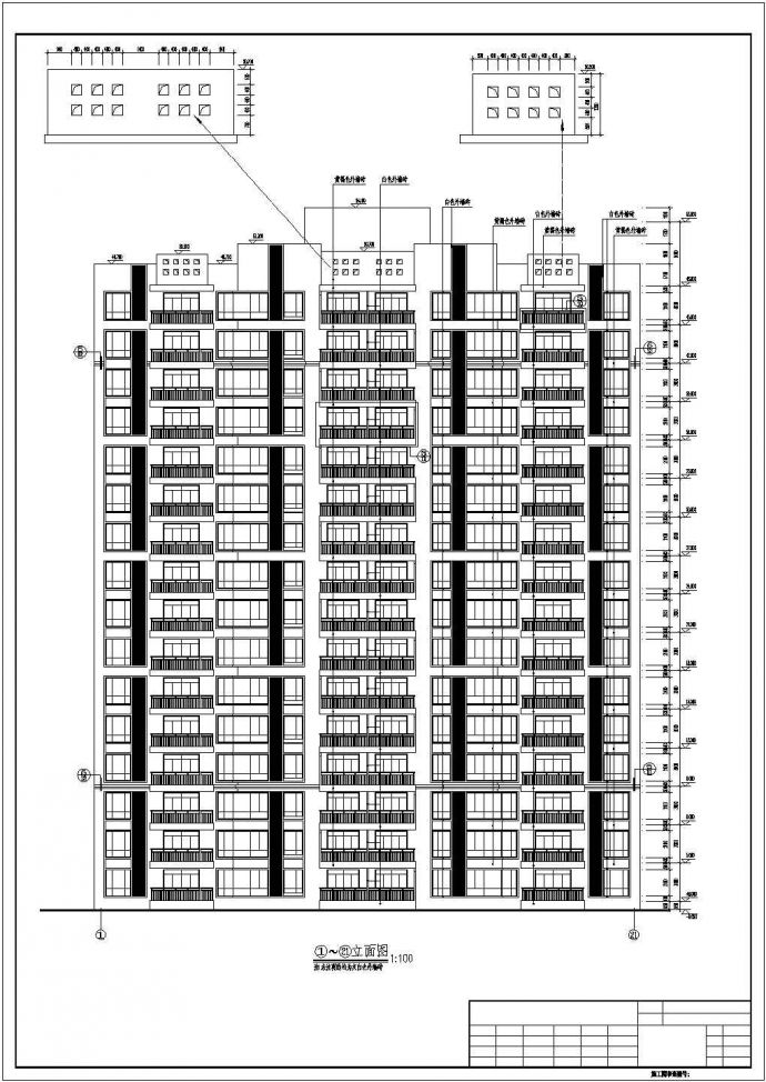 某地十六层框剪结构住宅楼建筑方案设计图_图1
