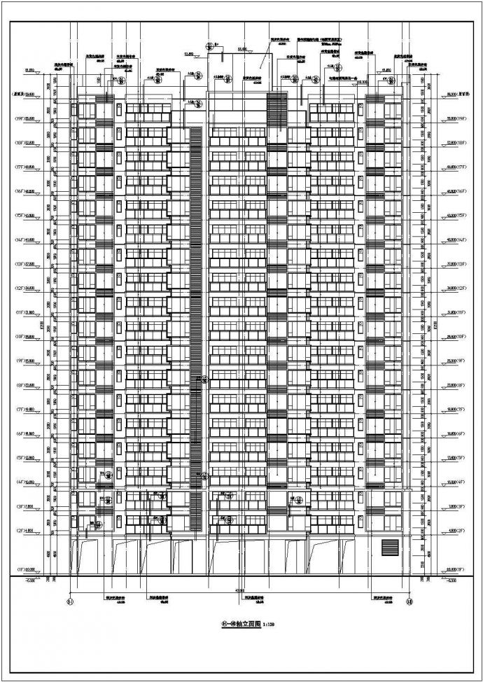 南方某小区19层住宅楼建筑设计方案图纸_图1