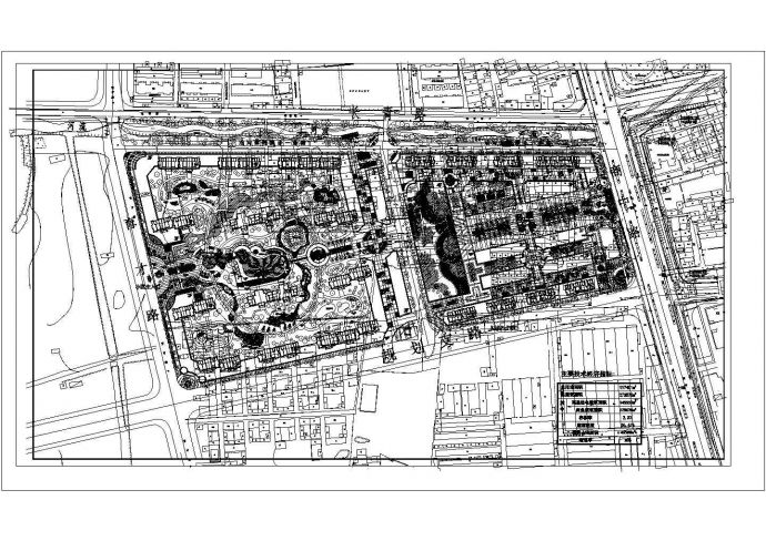 某大型商业住宅小区总平面图规划方案_图1