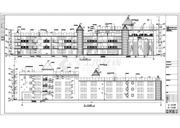 南方某城市4层幼儿园建筑设计施工图-图二