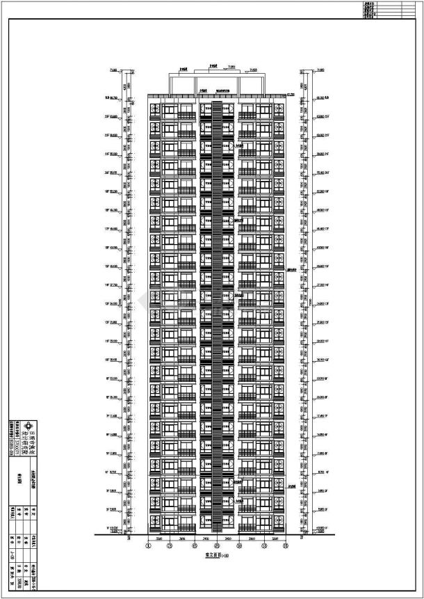 某住宅小区23层住宅楼建筑设计方案图纸-图二