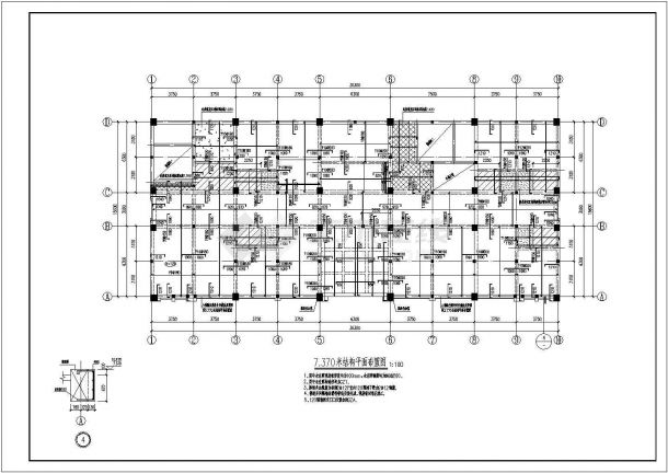 某地多层框架乙类医院病房楼设计施工图-图二