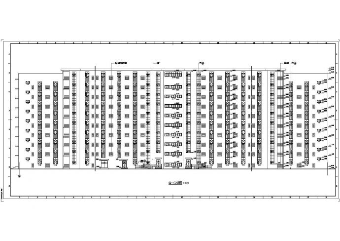 【内蒙古】某集团9层框架结构办公楼建筑施工图_图1
