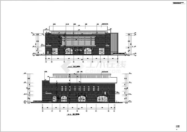 某中学二层室内体育馆建筑设计施工图-图二