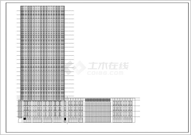 某地26层框架核心筒结构酒店建筑设计施工图-图一