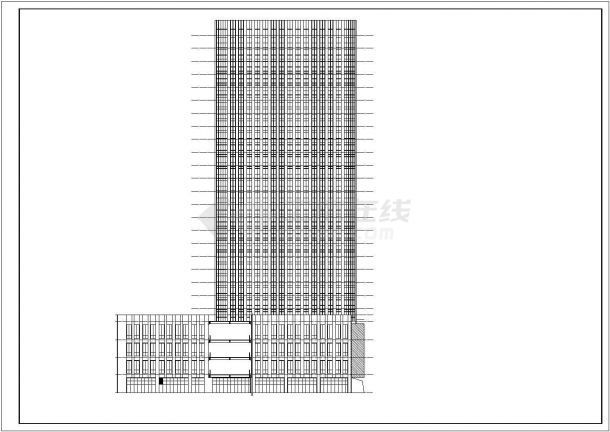 某地26层框架核心筒结构酒店建筑设计施工图-图二