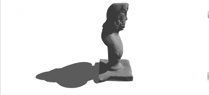 公园欧式人物凝视石膏雕塑3Dsu模型_图1