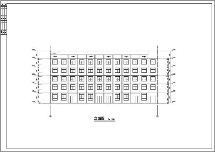 某服装厂五层宿舍楼建筑设计方案图_图1