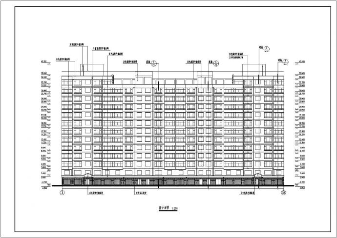 某小区12层住宅楼建筑设计方案图_图1