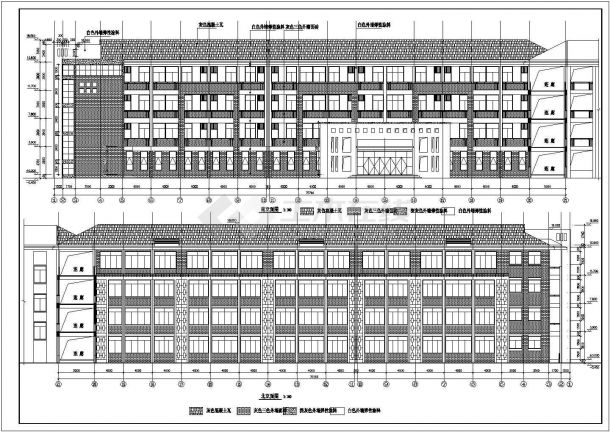 某学校四层教学艺术楼建筑设计施工图-图一