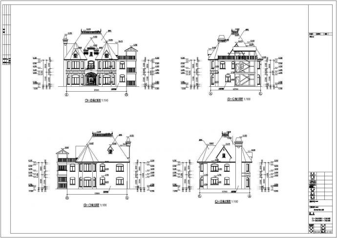 某维多利亚风格木结构房子建筑设计施工图_图1