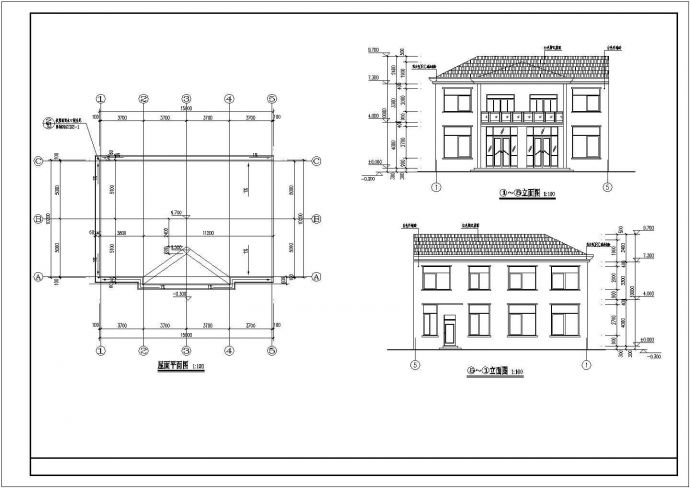 某第新农村二层别墅建筑设计方案图_图1