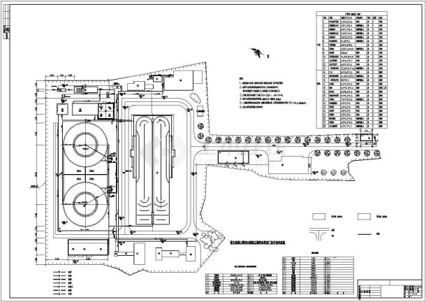 某区污水处理厂给排水施工图（一体化氧化沟工艺）-图一