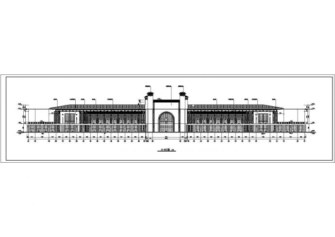 某地火车站二层候车厅建筑设计方案_图1